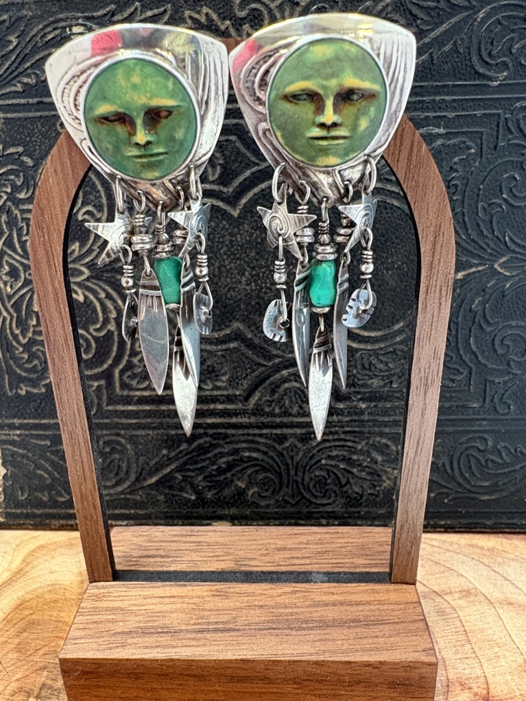 Vintage Tabra Moon Sterling Silver Earrings